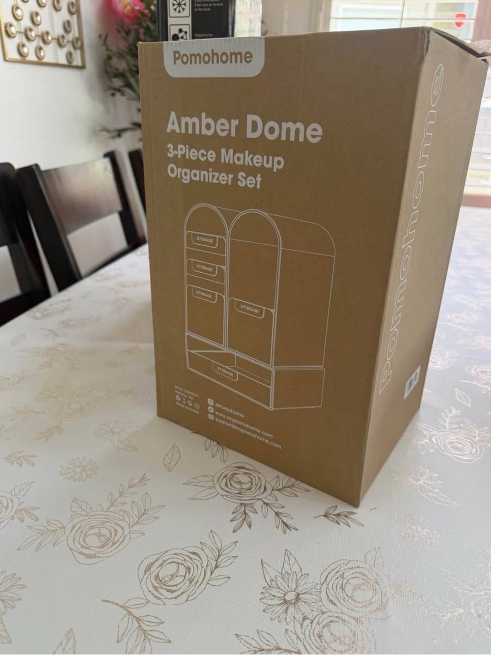 Amber Dome 3-Piece Makeup Organizer Set - Smoke/Gold - Picture 4 of 4